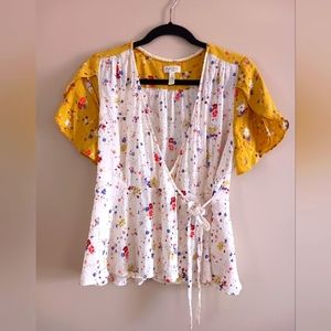 Anthropologie Meadow Rue Bon Voyage Blouse Size 12